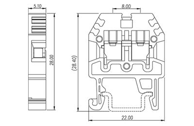 Dinkle DK2.5S, SLFTB C2, 500V 24A, screw, 0.34-2.5mm2, BG