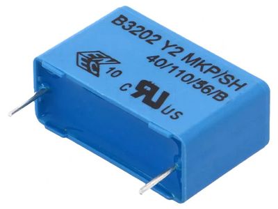 HÄIRIÖNPOISTOKONDENSAATTORI 100nF 275V~Y2 R22,5