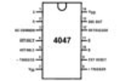 CMOS-LOGIIKKAPIIRI VIBRA 4047 DIP14