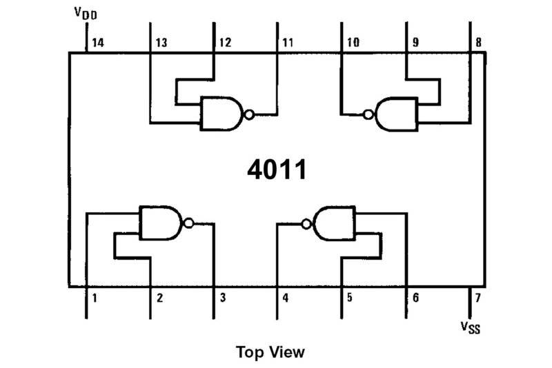 CMOS-LOGIIKKAPIIRI NAND 4011 DIP14 - Partco.fi