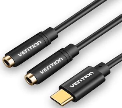 USB-C / 2x 3,5mm STEREO-JAKKI KAAPELI 0,3m USB-C / 2x 3,5mm STEREO-JAKKI KAAPELI 0,3m