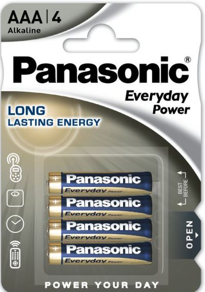 4kpl ALKALIPARISTO 1,5V AAA-KOKO Panasonic Everyday Power