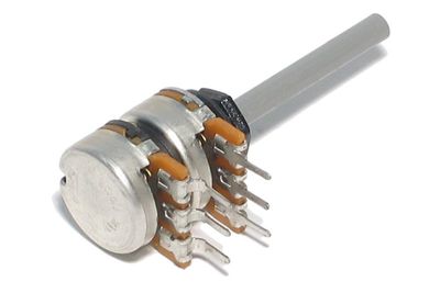 POTENTIOMETRI STEREO 4mm AKSELI LOG 100kohm