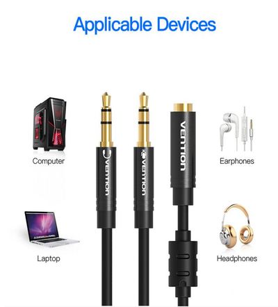 Vention 3,5mm STEREOPLUGI-HAARA 0,3m