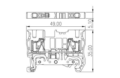 Dinkle DP2.5N-PE, GTB C2, pushin, 0.14-4mm2, GY