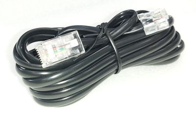 PUHELINJOHTO RJ11/45-LIITTIMILLÄ 3m musta