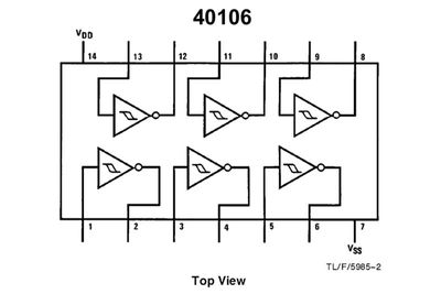 CMOS-LOGIIKKAPIIRI SCHMITT 40106 SO14