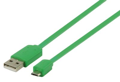 USB-2.0 KAAPELI A-UROS / microB U 1m vihreä