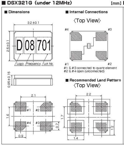 CRYSTAL 8.000MHZ 12PF 3225 CRYSTAL 8.000MHZ 12PF 3225