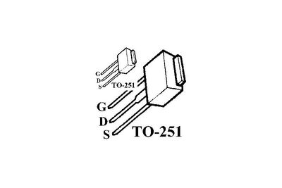 N-KANAVA FET 200V 4,8A 42W 800mohm TO251