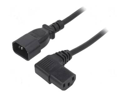 UPS-VIRTAJOHTO 1m C13 KULMA-C14