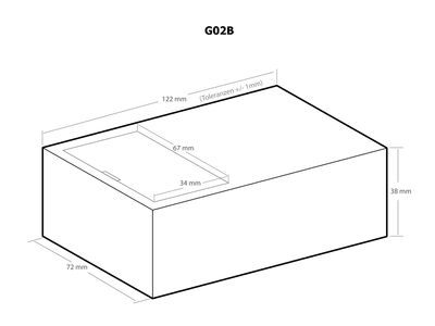 MUOVIKOTELO 123x72x39mm musta