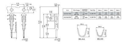 3,0mm 26-30awg male Sn/PhBr 3,0mm 26-30awg male Sn/PhBr