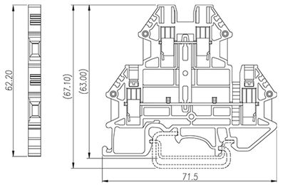 Dinkle DKK2.5N-PV, BiLFTB, screw, 0.34-4mm2, BG