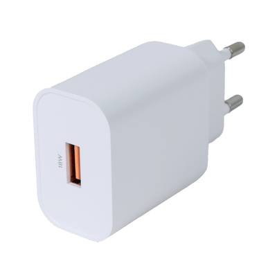 DELTACO USB-AC182 USB-A seinälaturi 18 W, valkoinen