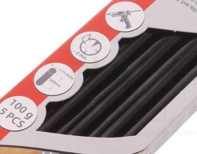 KUUMALIIMATANKO 11mm MUSTA 5kpl KUUMALIIMATANKO 11mm MUSTA 5kpl