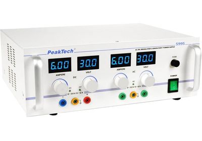 PeakTech 5995 TEHOLÄHDE 2CH AC/DC 0-30V 6A
