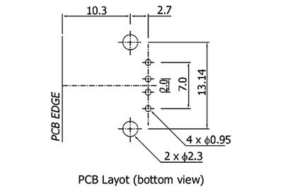 USB A NAARAS RUNKOLIITIN PIIRILEVYLLE