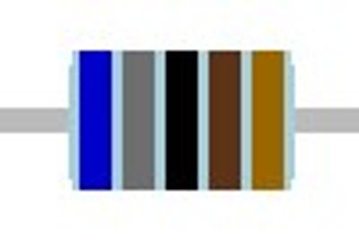 METALLIKALVOVASTUS 0,6W: 6,8kohm