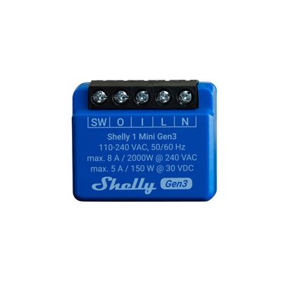 SHELLY 1 Mini Gen 3 RELEKYTKIN 8A