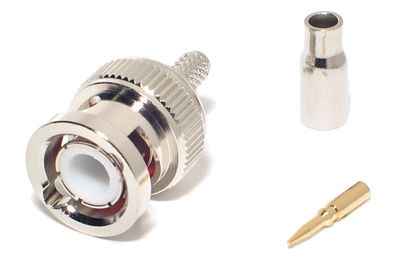 BNC-LIITIN UROS PURISTETTAVA RG174-KAAPELILLE