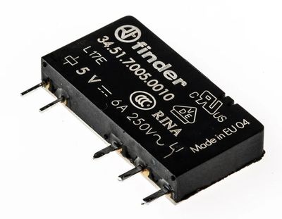 PCB-RELE 1-VAIHTO 6A 5VDC