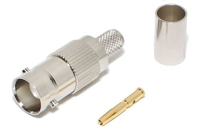 BNC-LIITIN NAARAS PURISTETTAVA RG59-KAAPELILLE BNC-LIITIN NAARAS PURISTETTAVA RG59-KAAPELILLE