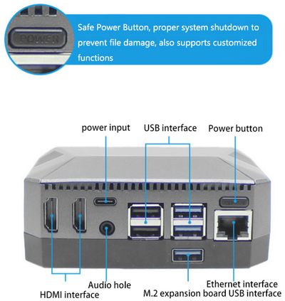RASPBERRY PI4B ALUKOTELO Argon ONE M.2