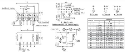 3,0mm 8pole male horizontal Sn UL 94V-0