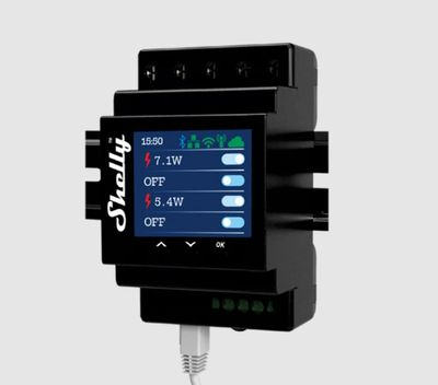 Shelly PRO 4PM V2 DIN-KISKORELE Shelly PRO 4PM V2 DIN-KISKORELE