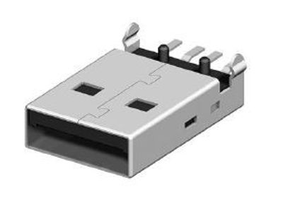 USB-A male RA smd