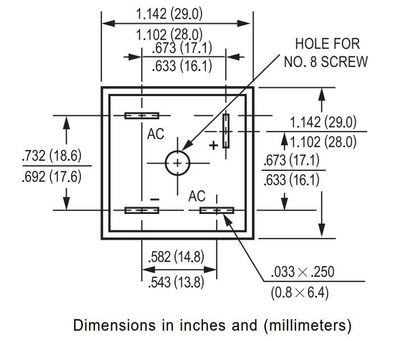 DIODISILTA 35A 1000V LATTALIITTIMILLÄ DIODISILTA 35A 1000V LATTALIITTIMILLÄ