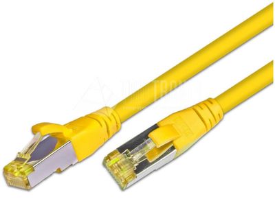 CAT6A VERKKOKAAPELI SUOJATTU S/FTP 0,5m keltainen CAT6A VERKKOKAAPELI SUOJATTU S/FTP 0,5m keltainen