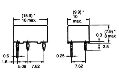 PIENOISRELE 1-VAIHTO 2A 12VDC