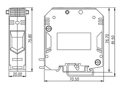 Dinkle DK50, SLFTB C2, 1kV 150A, screw, 16-70mm2, BG
