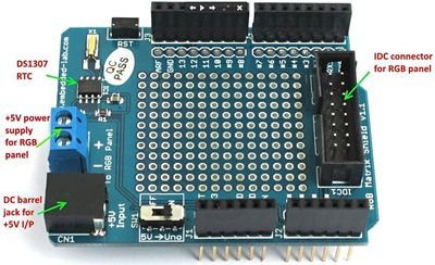 ARDUINO 16x32 RGB LEDIMATRIISI
