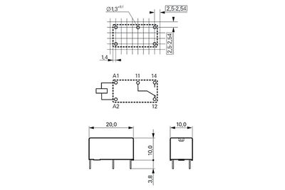 PIIRIKORTTIRELE 1-VAIHTO 5A 12VDC