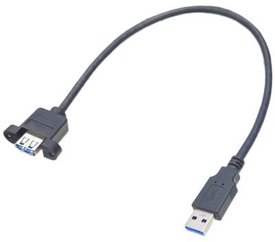 USB 3.0 JATKOKAAPELI A-UROS / NAARAS paneeliin 30cm