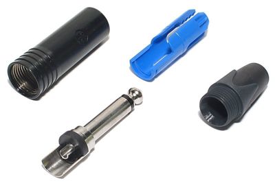 6,3mm MONOPLUGI MUSTA/HOPEA Neutrik