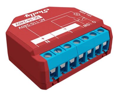 Shelly Plus 1PM WiFi RELE-KYTKIN, 1x16A+PM