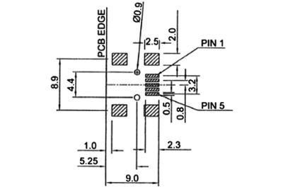 USB miniB NAARAS RUNKOLIITIN PINTALIITOS