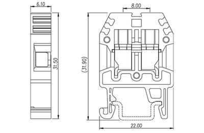 Dinkle DK4S, SLFTB C2, 500V 32A, screw, 0.34-6mm2, BG