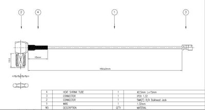U.FL IPEX - SMA naaras kulma mikrokoaksiaali välikaapeli 150mm 