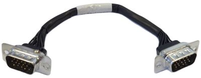 HD D-SUB-kaapeli, 15 nastainen, uros-uros 90 mm