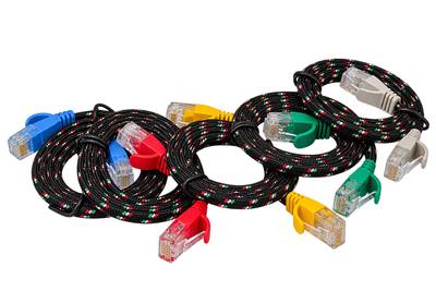 CAT6 Tough verkkokaapelilajitelma 1 m, 5 väriä
