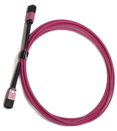 MPO-MPO OM4 Monimuotokuitukaapeli – 12 kuitua, naaras-naaras, 3 metriä, LSZH-vaippa