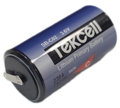 LITIUMPARISTO 3,6V C-KOKO JUOTOSLIPOILLA