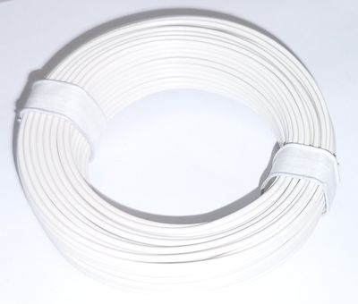 YKSISÄIKEINEN KYTKENTÄJOHTO Ø0,5mm VALKOINEN 10m