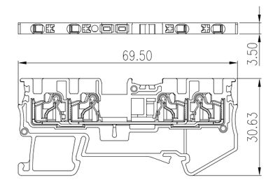 Dinkle DP1.5N-TR, SLFTB C4, 500V 17.5A, pushin, 0.14-1.5mm2, BG