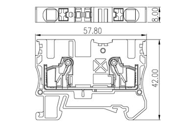 Dinkle DP6N, SLFTB C2, 1kV 41A, pushin, 0.5-10mm2, BG